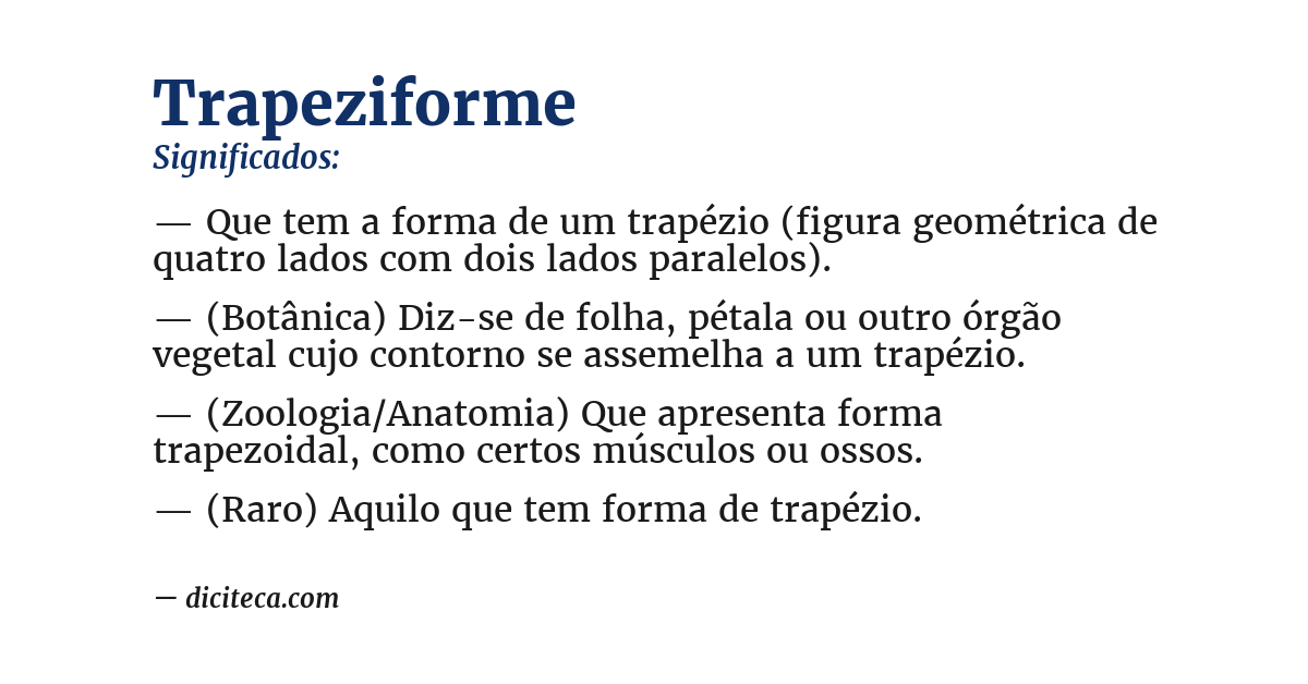 Significado de trapeziforme