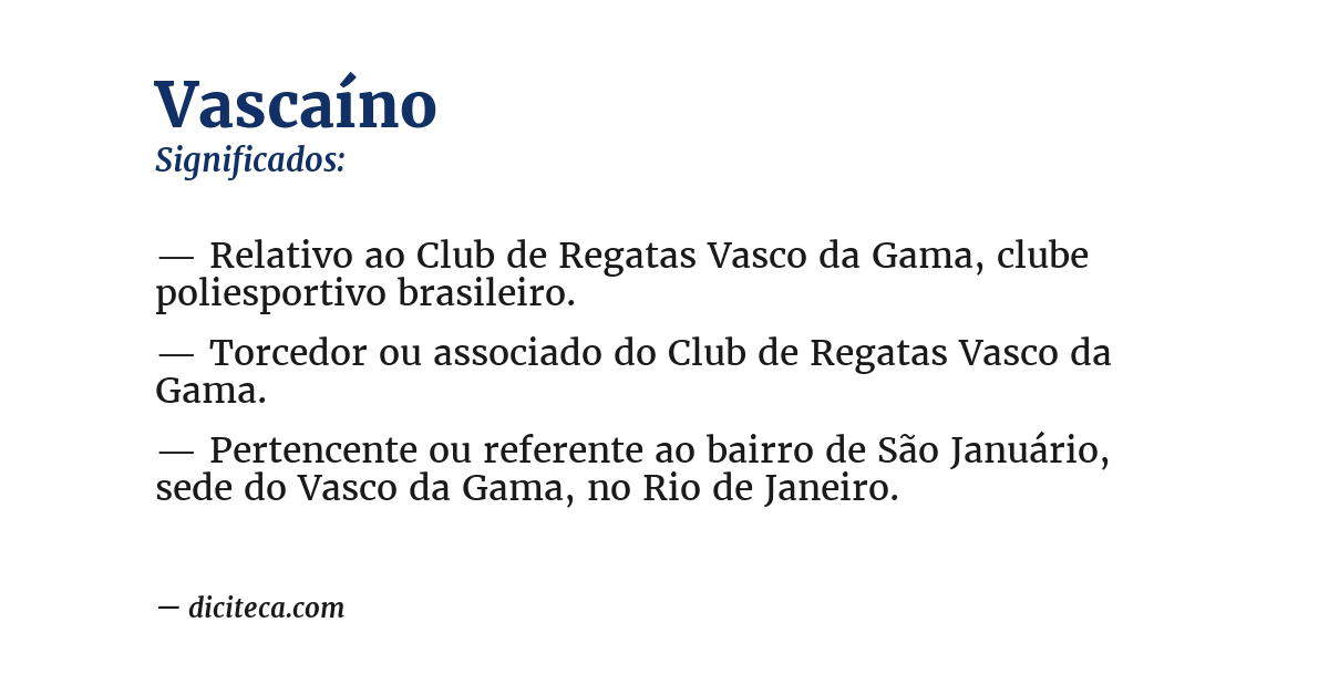 Significado de vascaíno