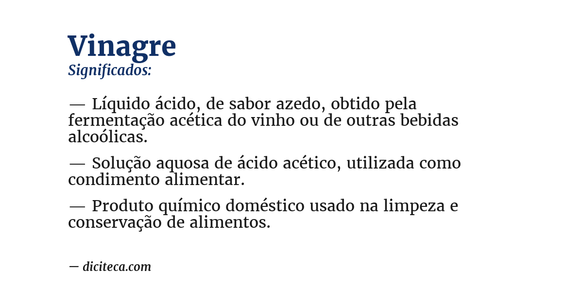 Significado de vinagre