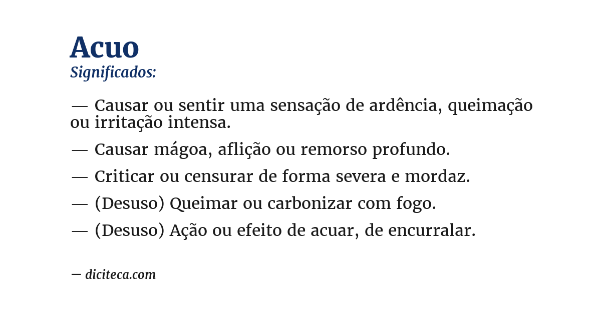 Significado de acuo