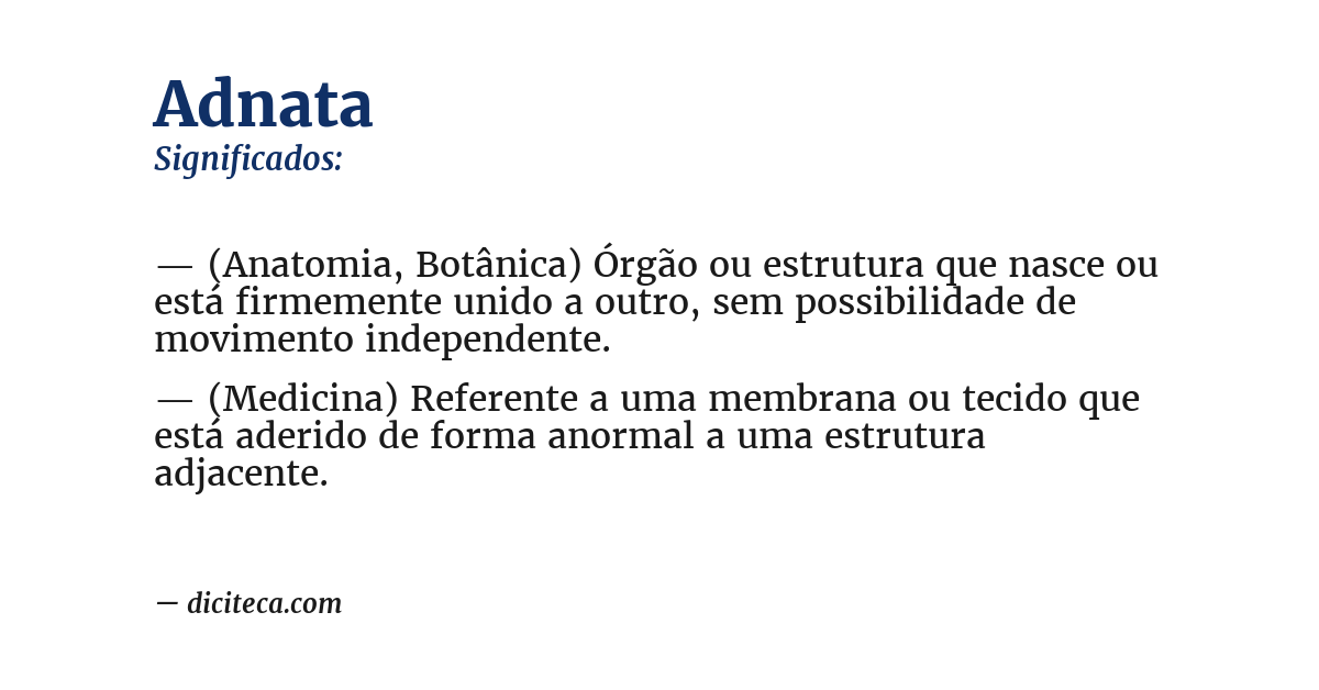 Significado de adnata