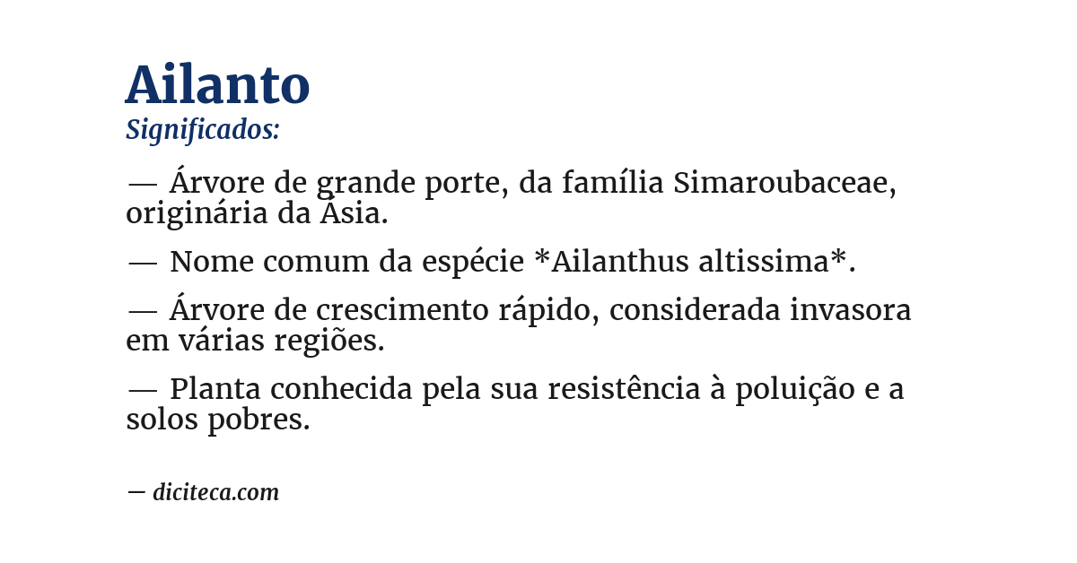 Significado de ailanto
