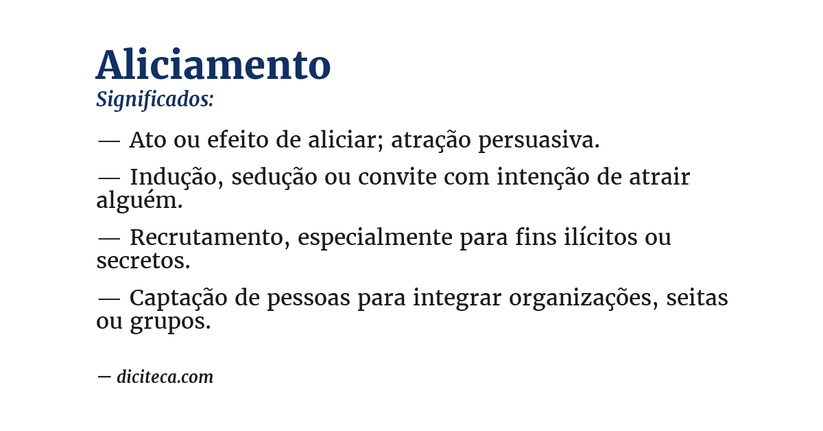 Significado de aliciamento