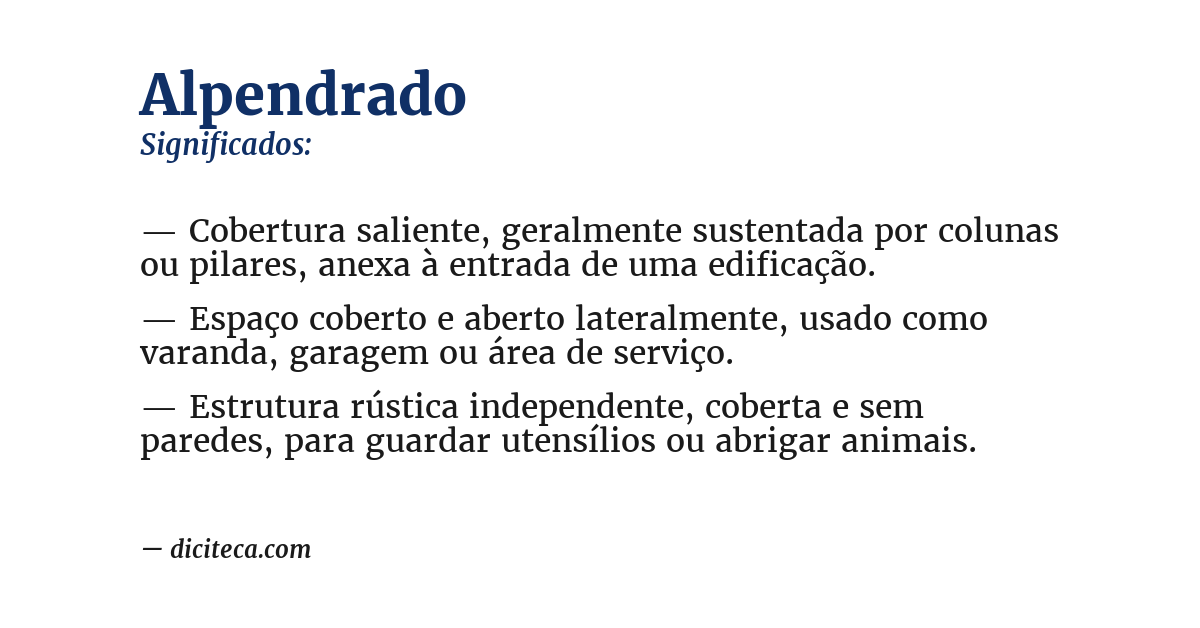 Significado de alpendrado
