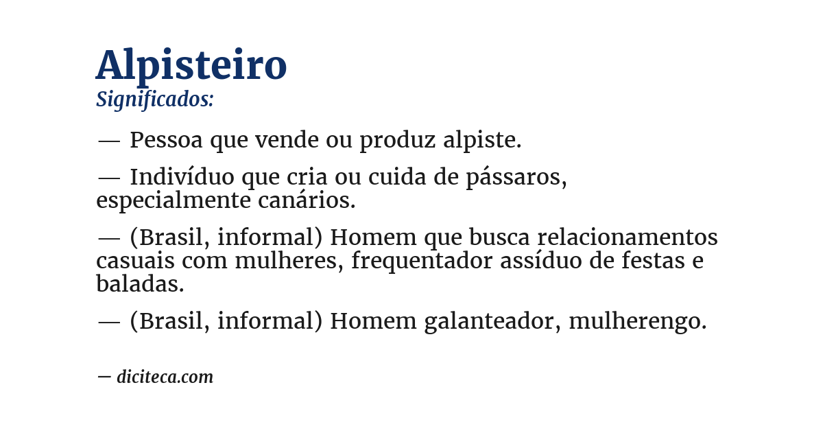 Significado de alpisteiro