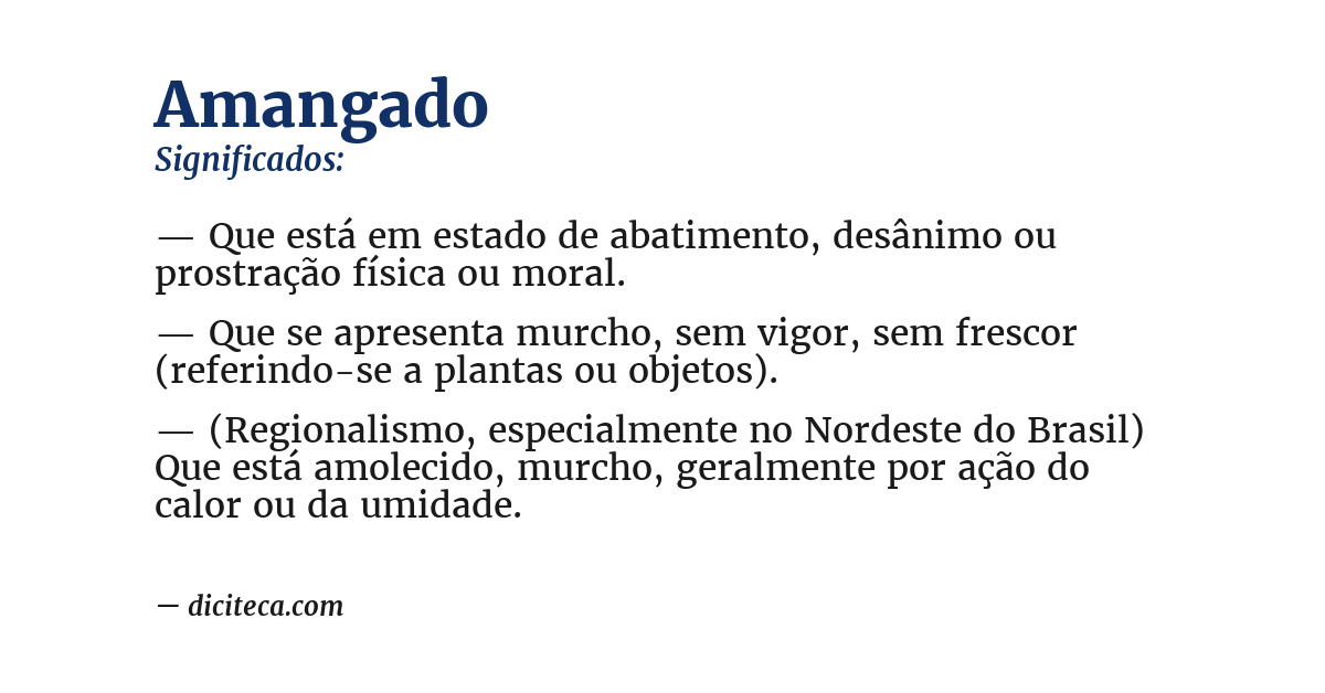 Significado de amangado
