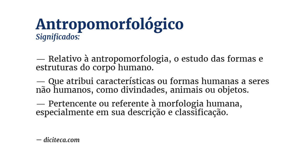 Significado de antropomorfológico