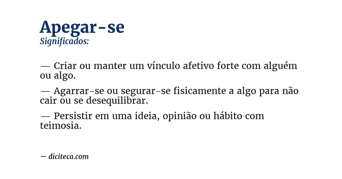 Significado de apegar-se