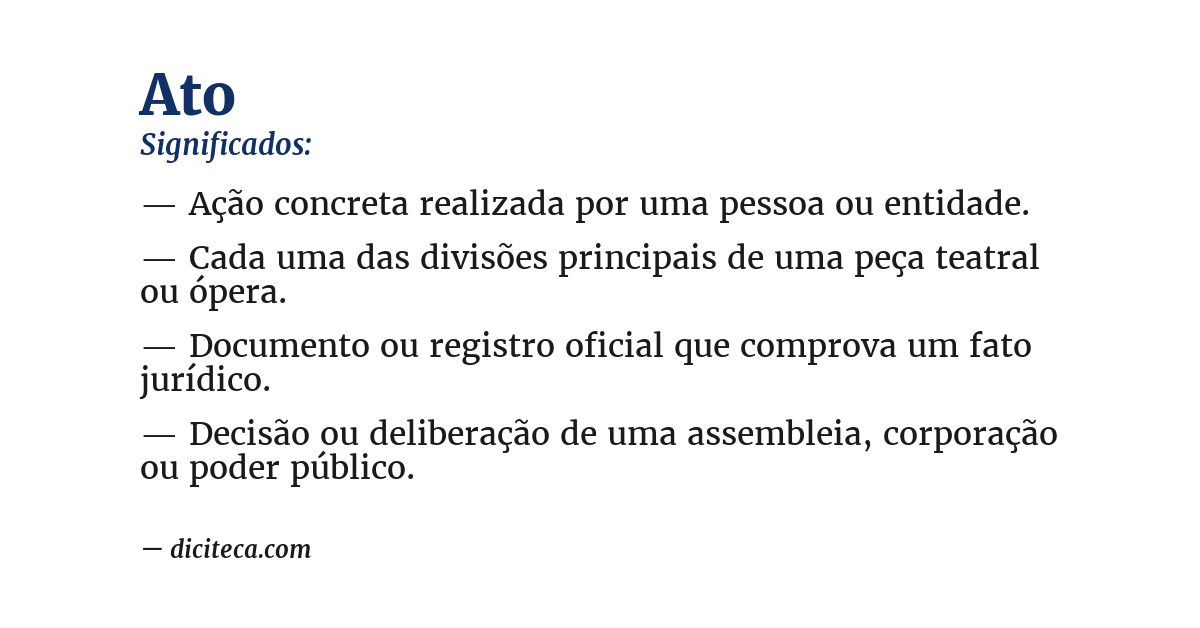 Significado de ato