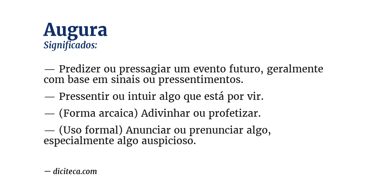 Significado de augura