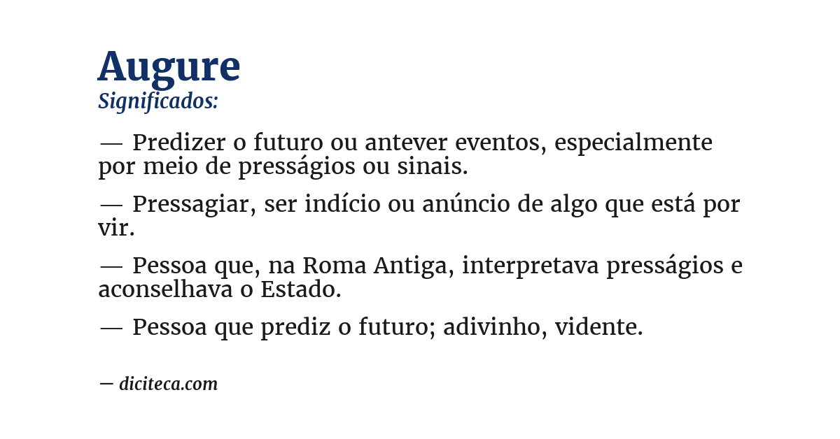 Significado de augure