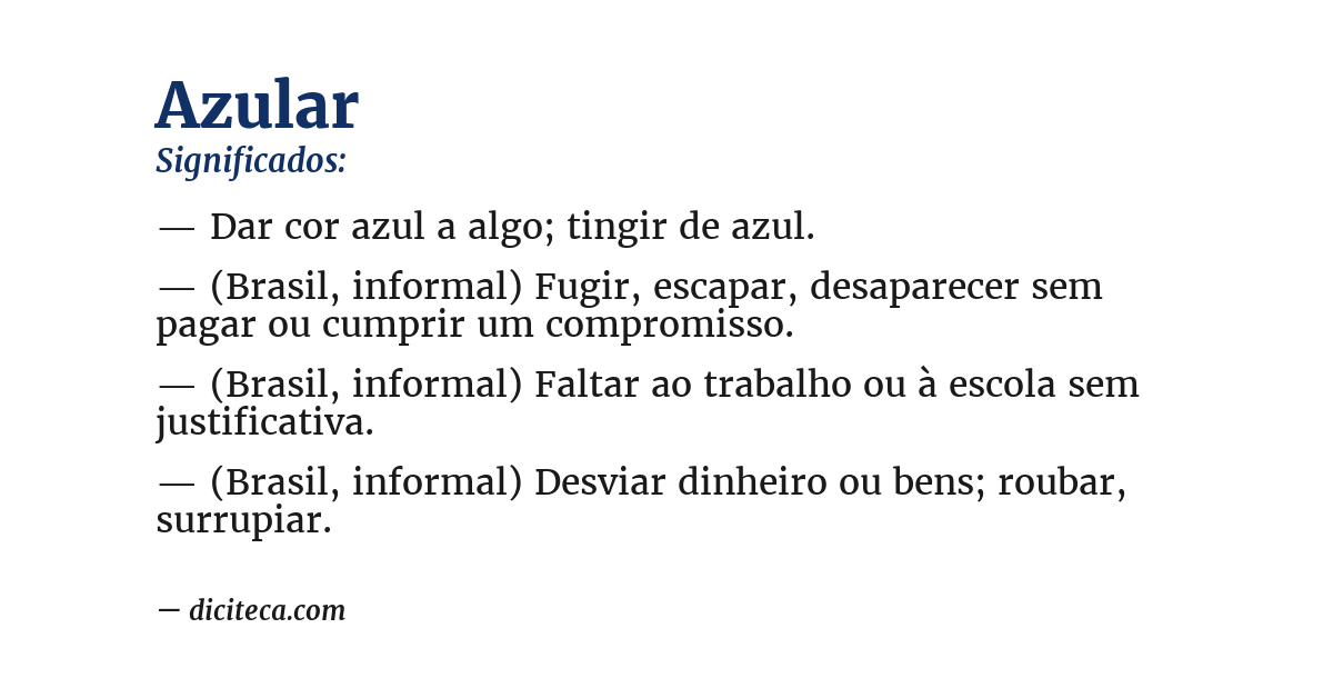 Significado de azular