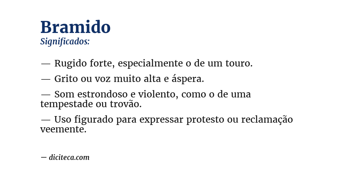 Significado de bramido
