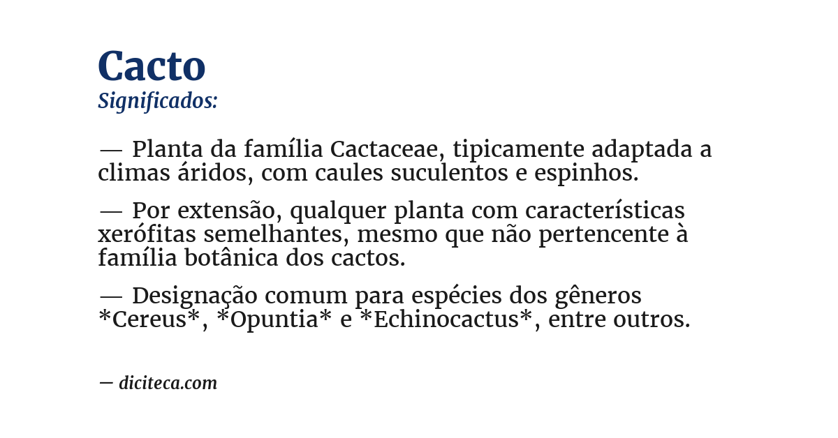 Significado de cacto