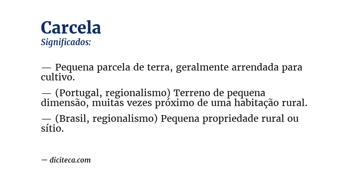 Significado de carcela