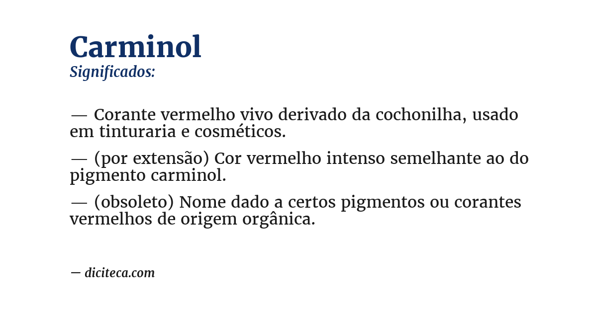Significado de carminol