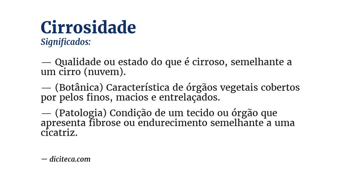 Significado de cirrosidade