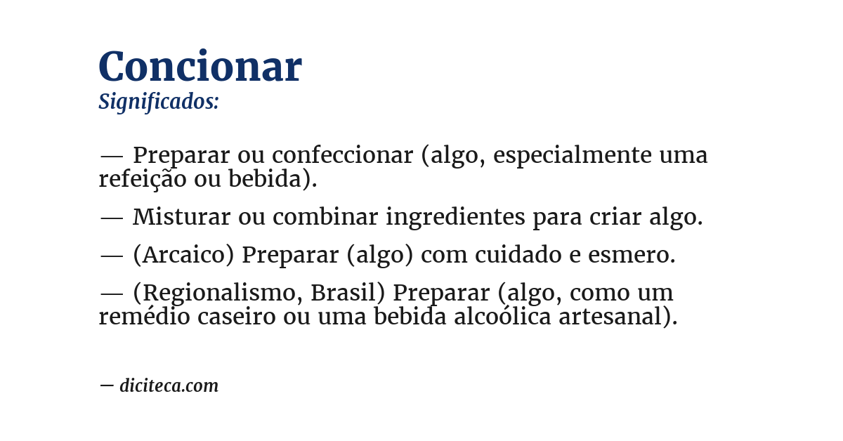 Significado de concionar