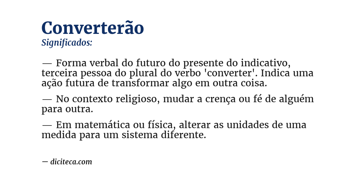 Significado de converterão