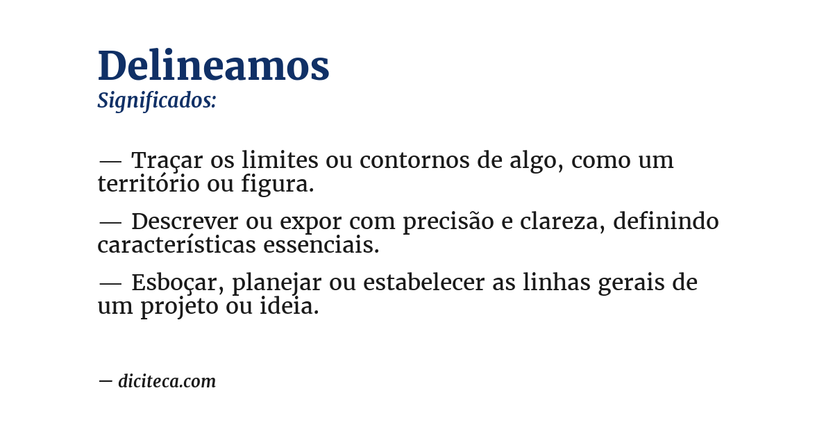 Significado de delineamos