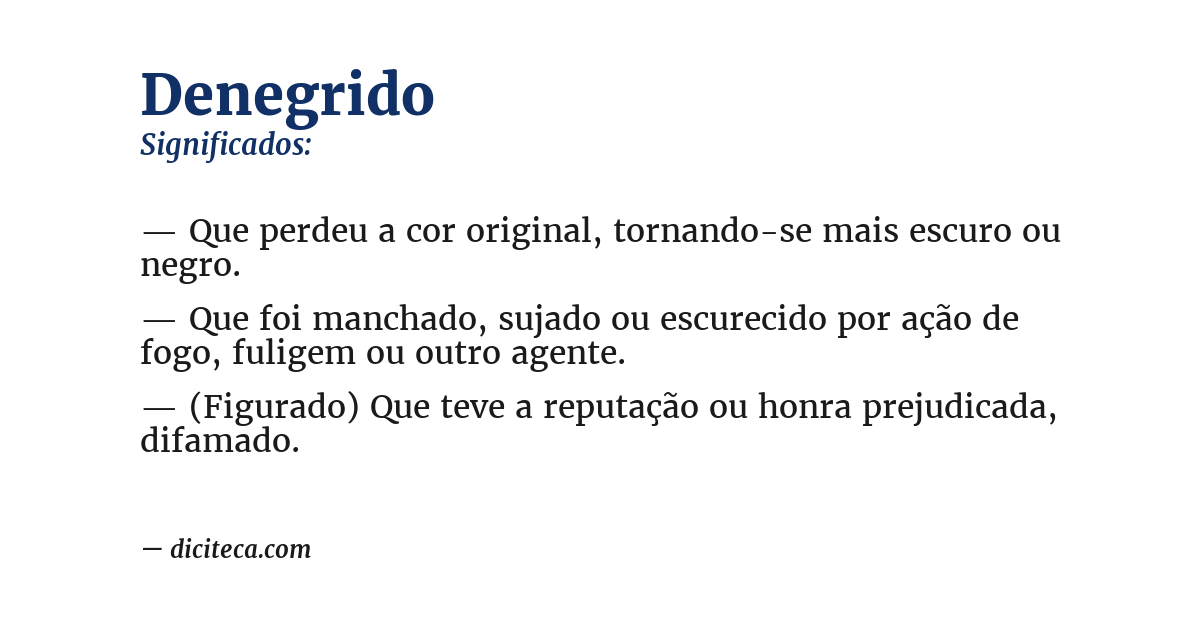 Significado de denegrido