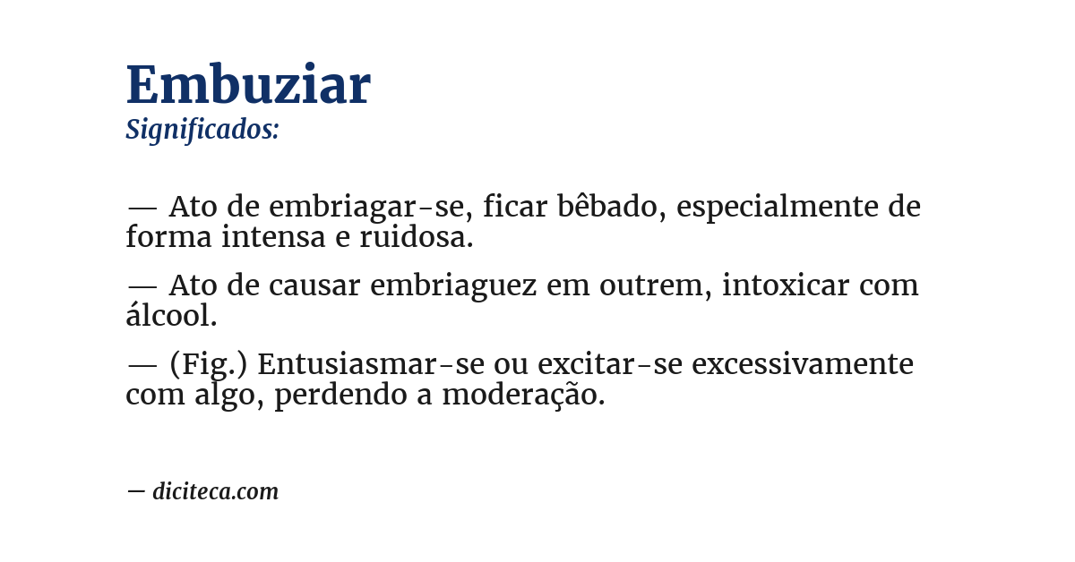 Significado de embuziar