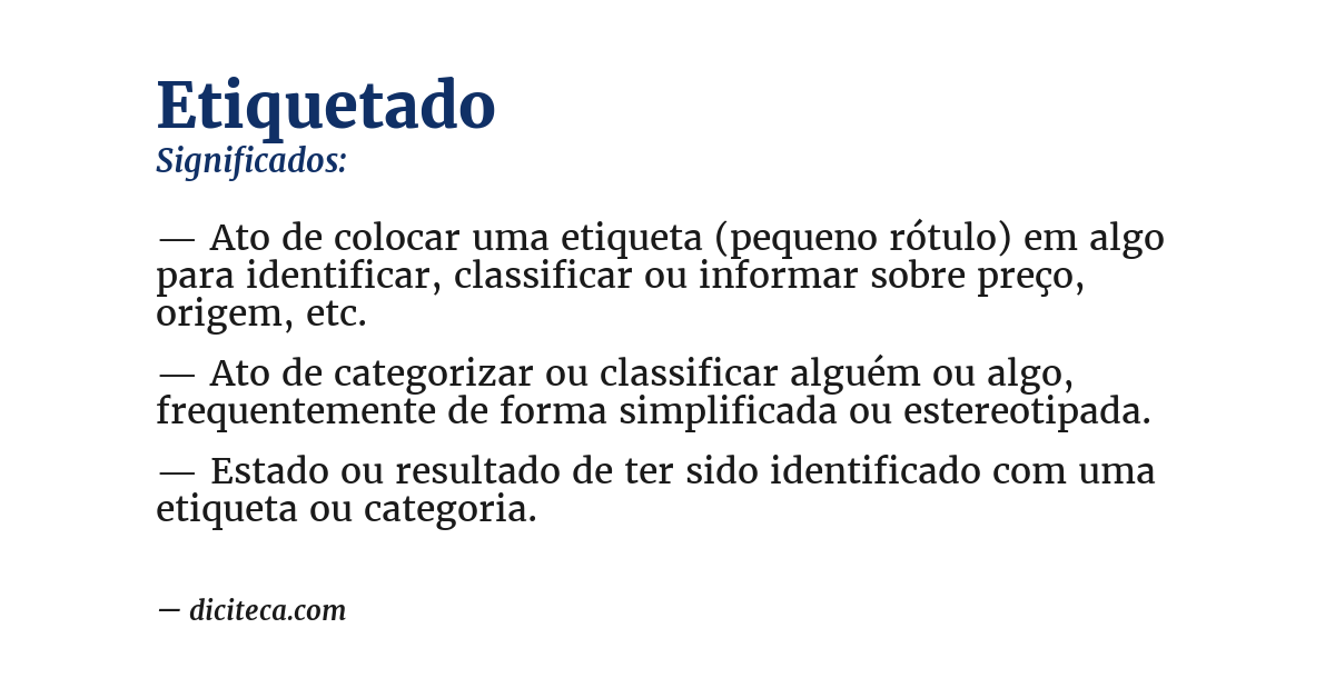 Significado de etiquetado