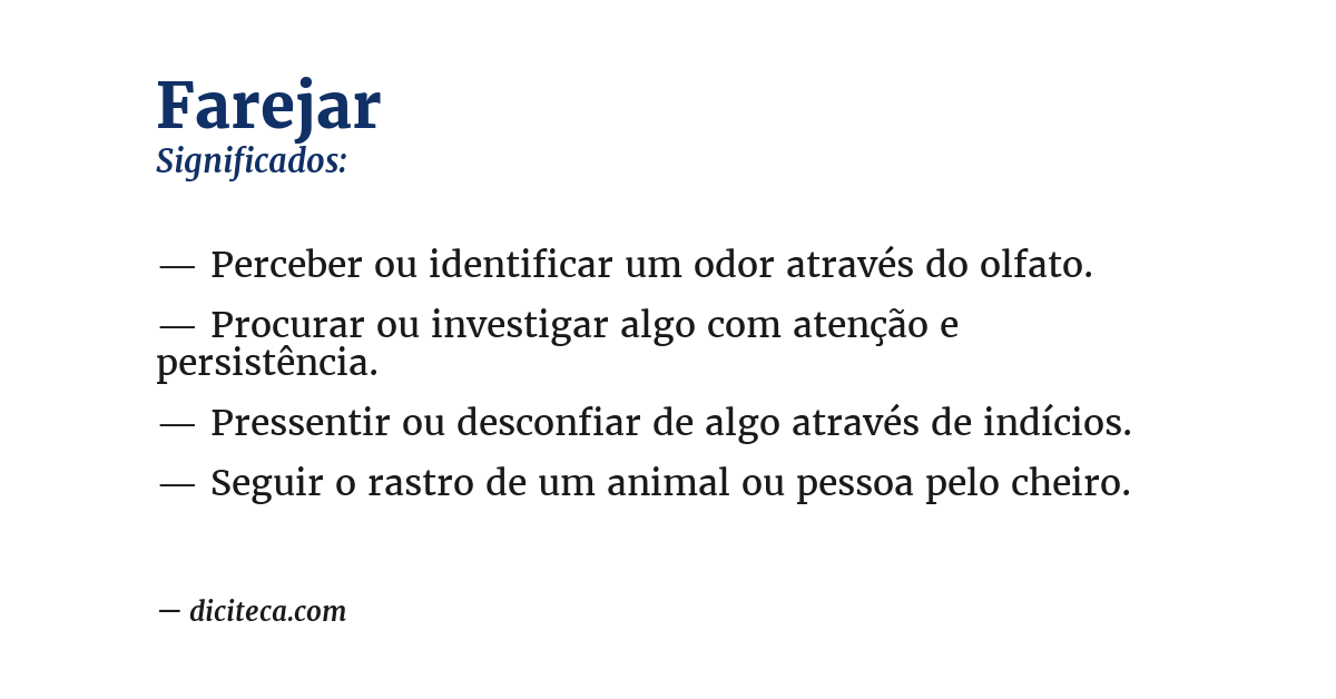 Significado de farejar