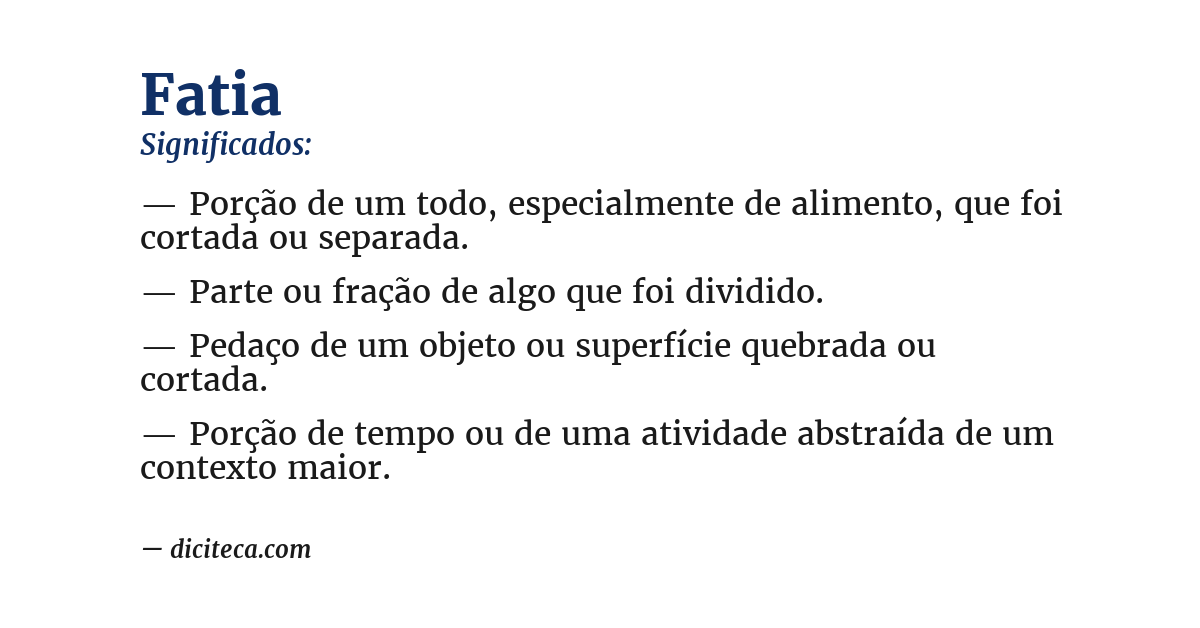 Significado de fatia