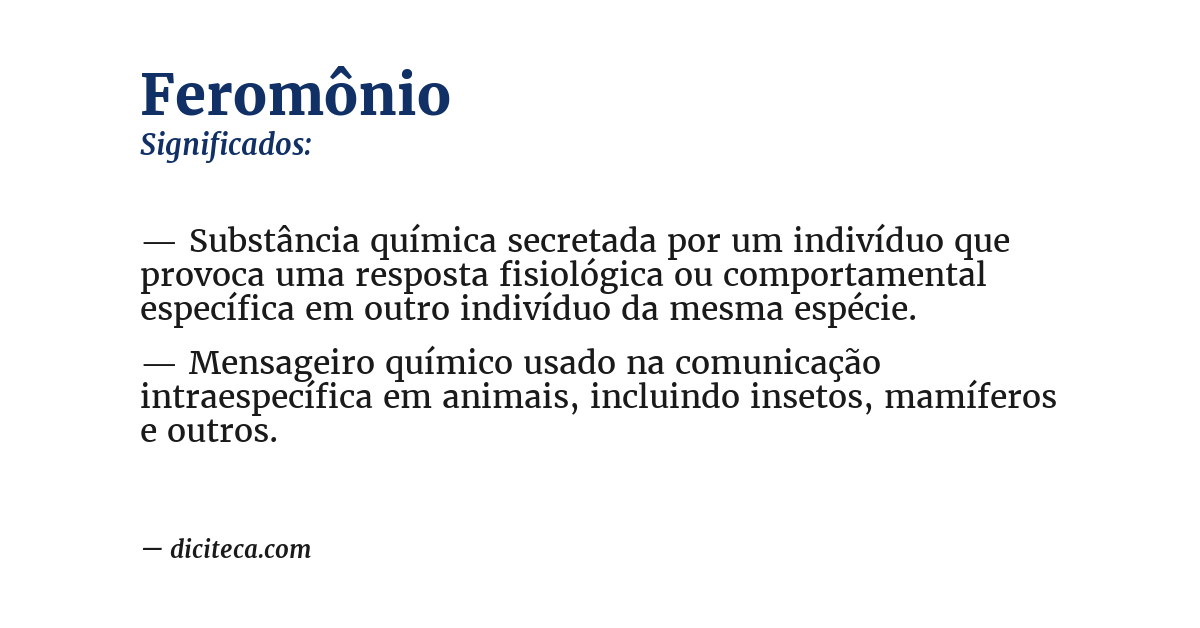 Significado de feromônio