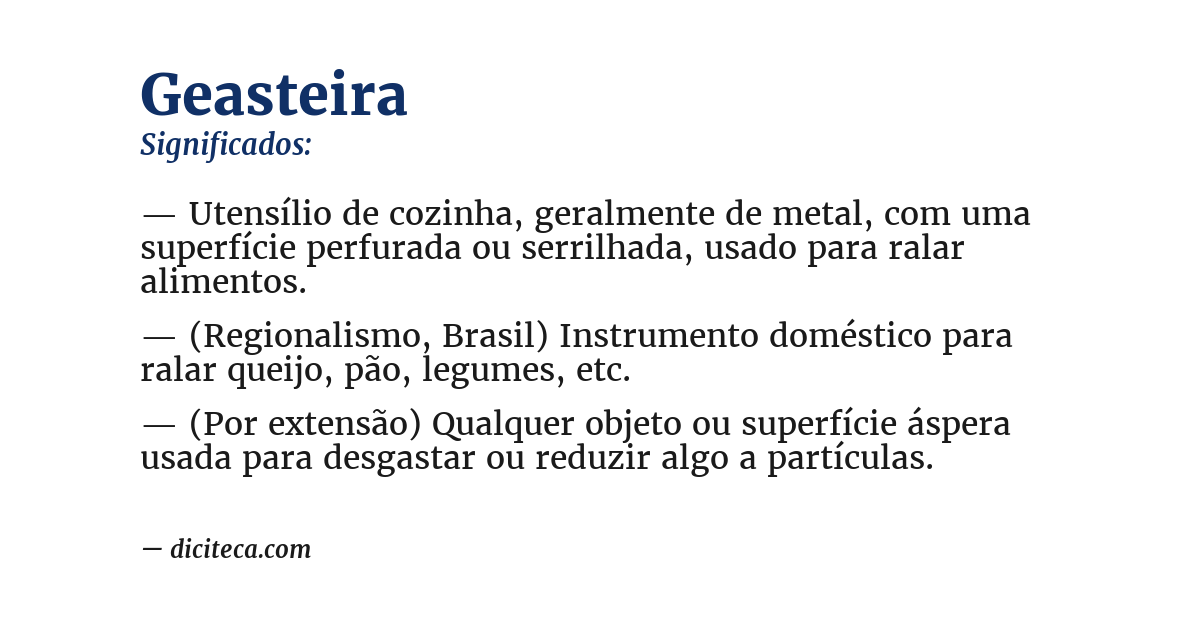 Significado de geasteira