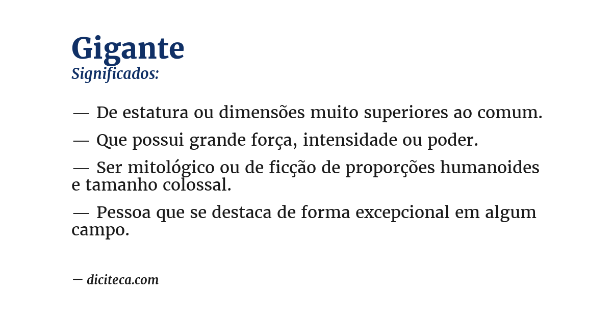 Significado de gigante