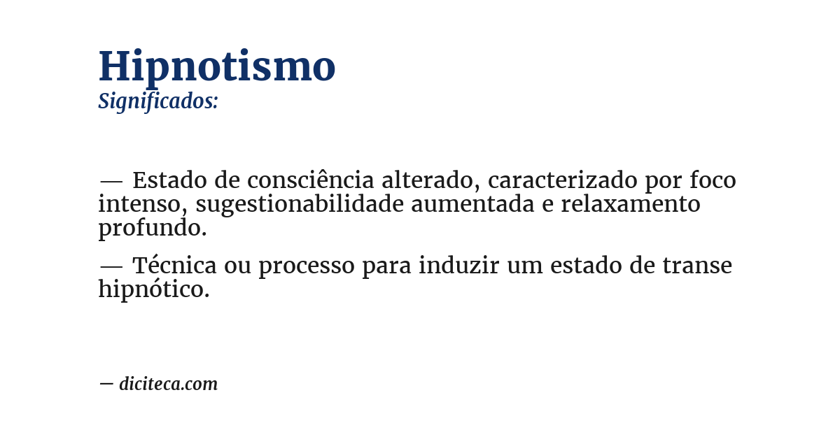 Significado de hipnotismo