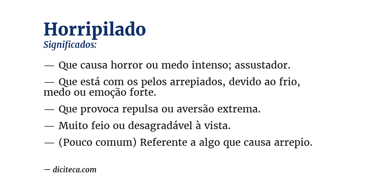 Significado de horripilado
