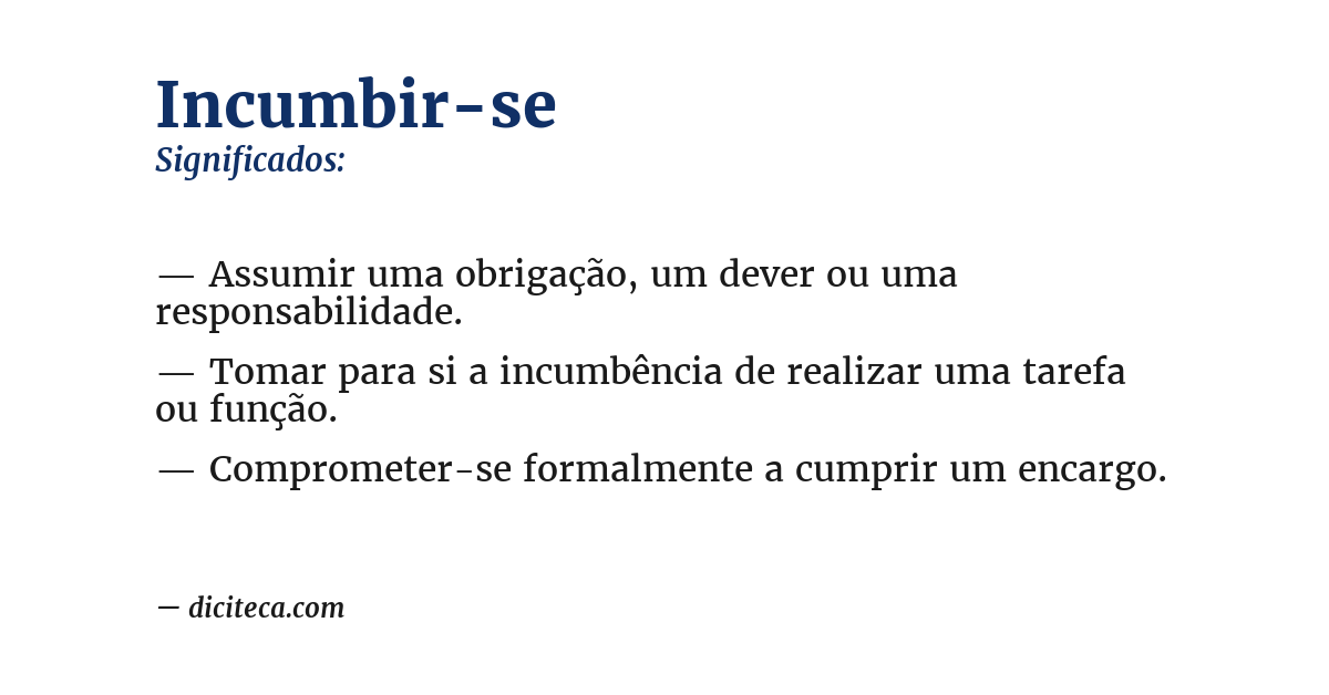 Significado de incumbir-se