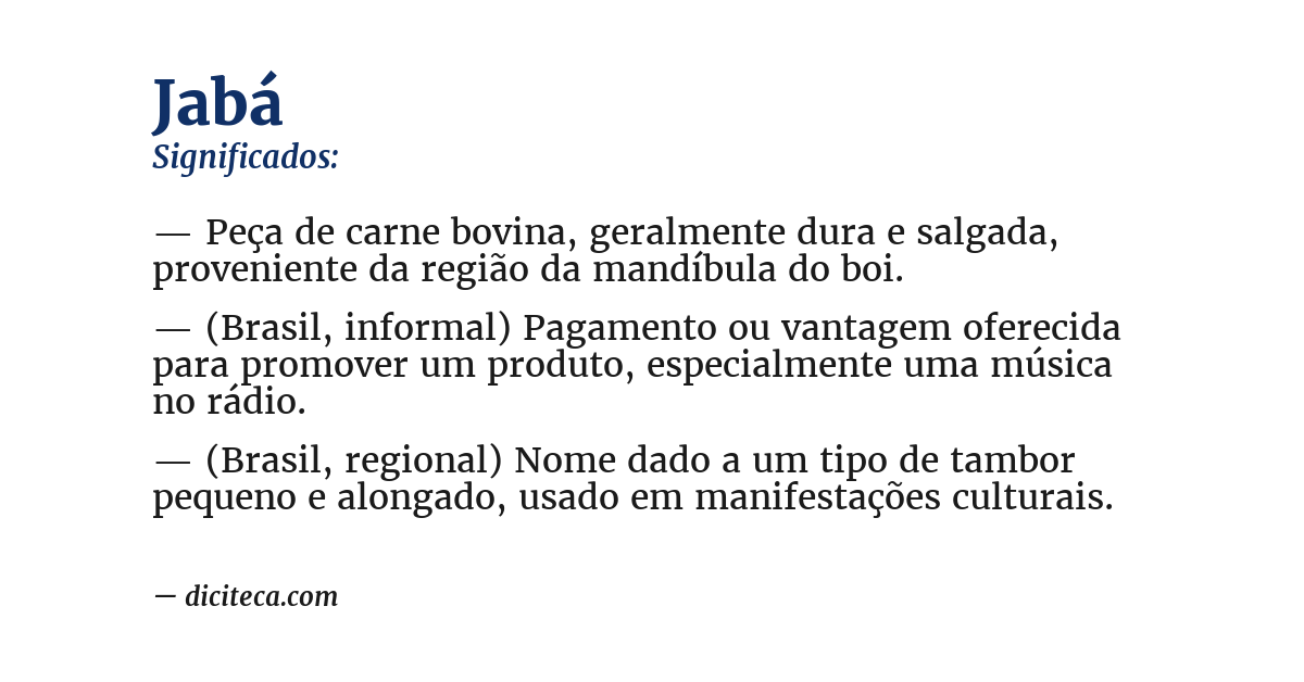 Significado de jabá