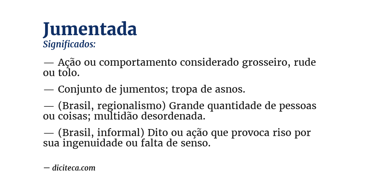 Significado de jumentada