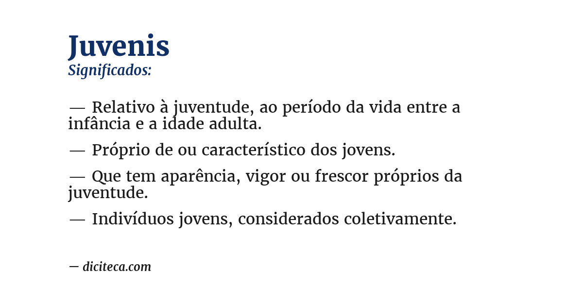 Significado de juvenis