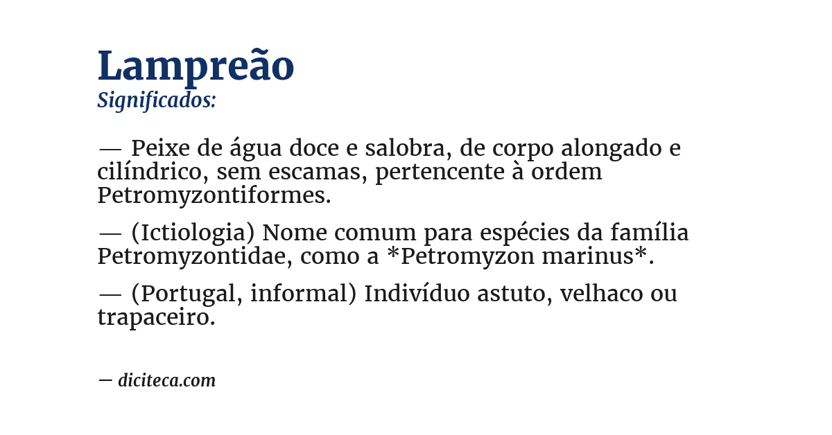 Significado de lampreão
