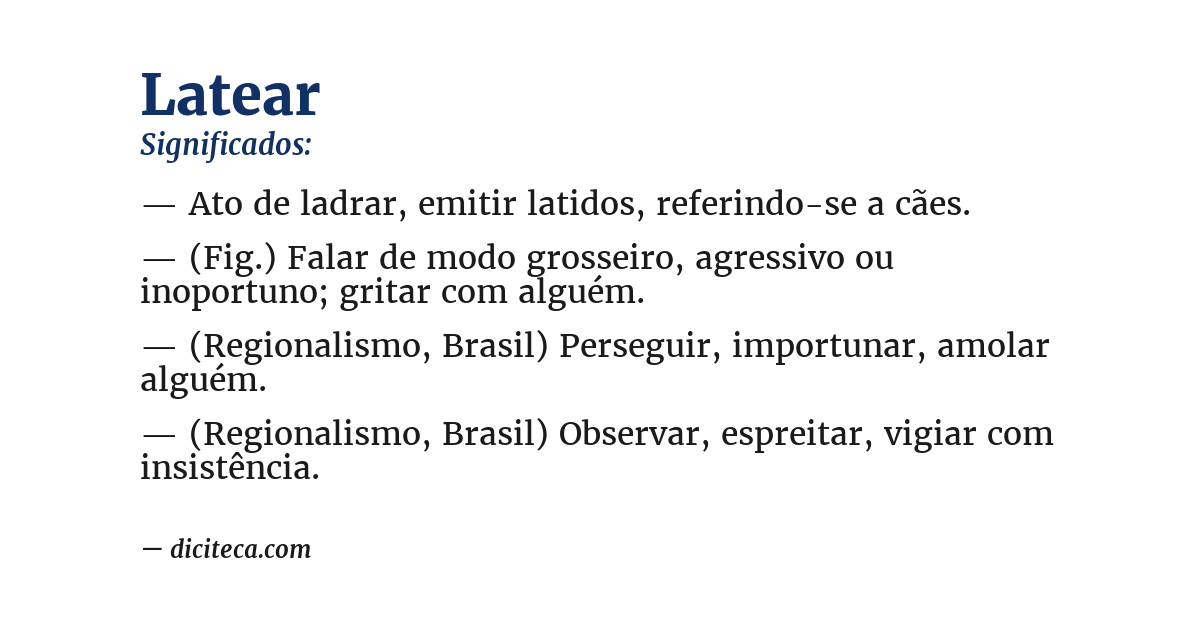 Significado de latear