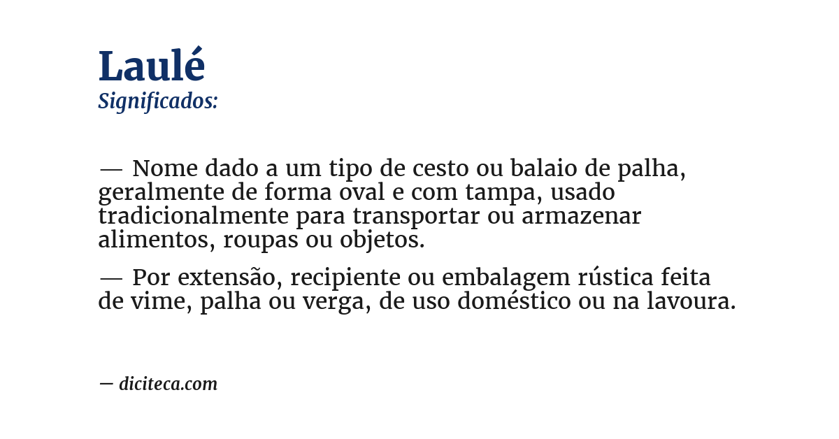 Significado de laulé