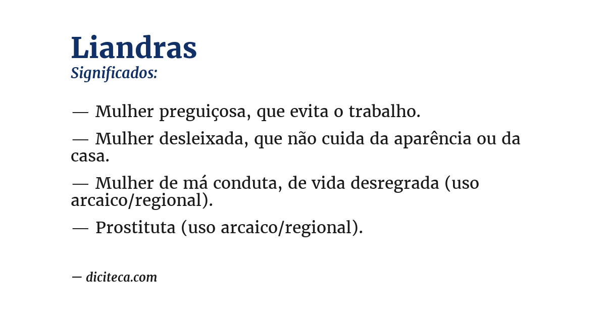 Significado de liandras