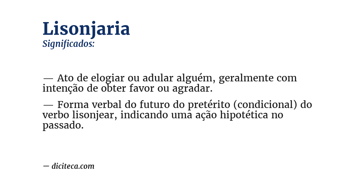 Significado de lisonjaria