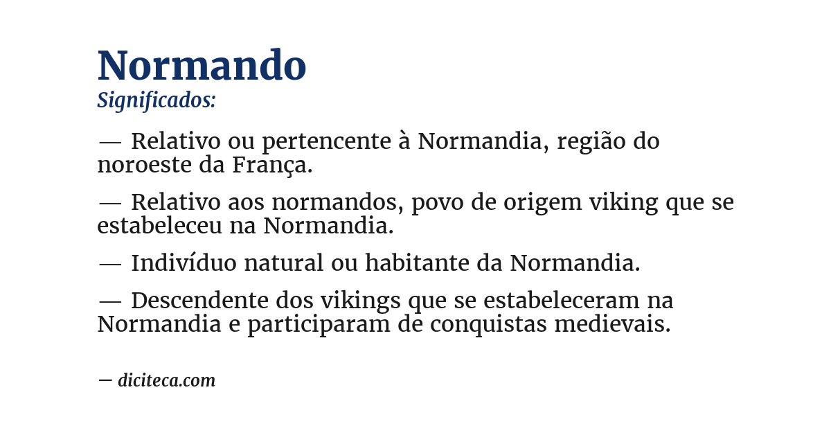 Significado de normando
