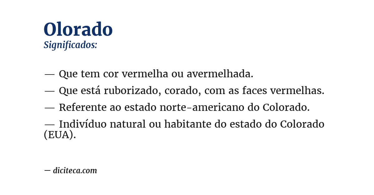 Significado de olorado
