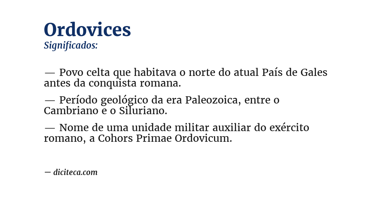 Significado de ordovices