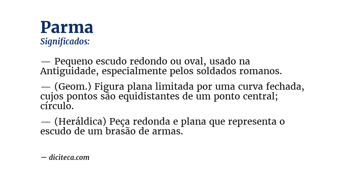 Significado de parma