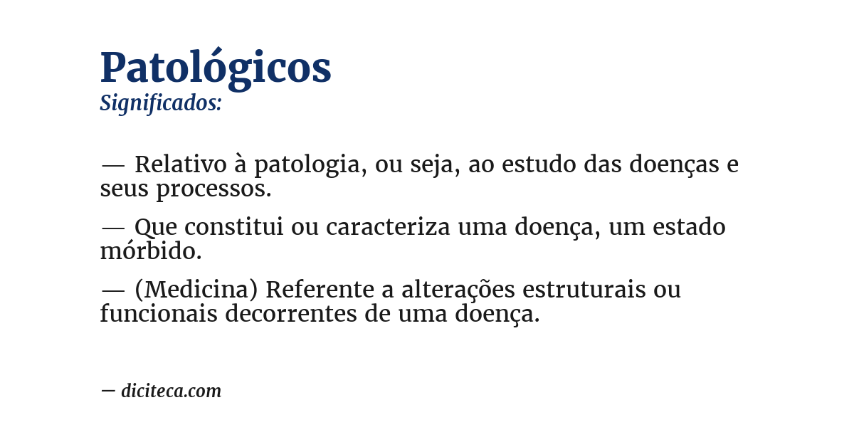 Significado de patológicos