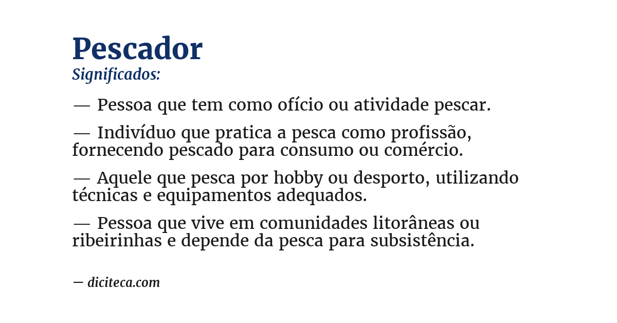 Significado de pescador