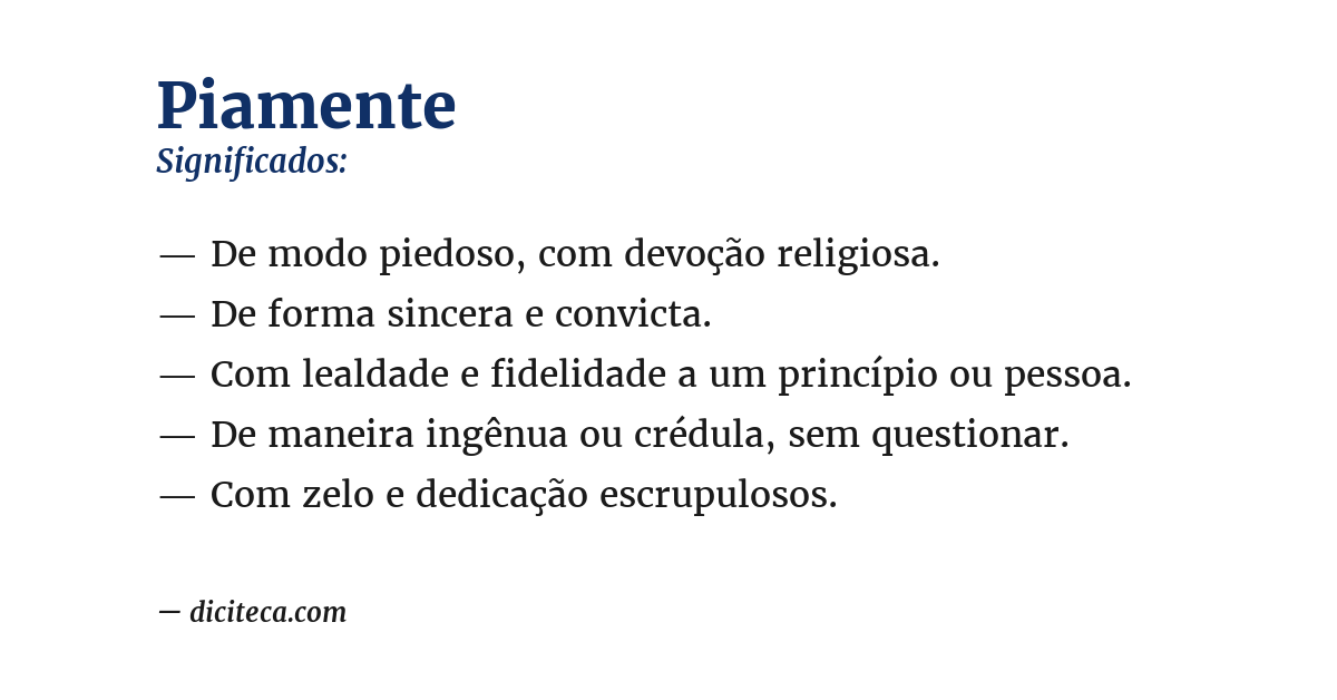 Significado de piamente